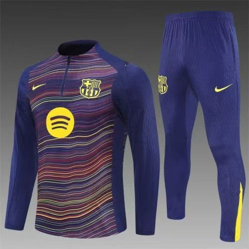 2025-26 Barcelona Quarter Zip Pre Match Strike Drill Tracksuit