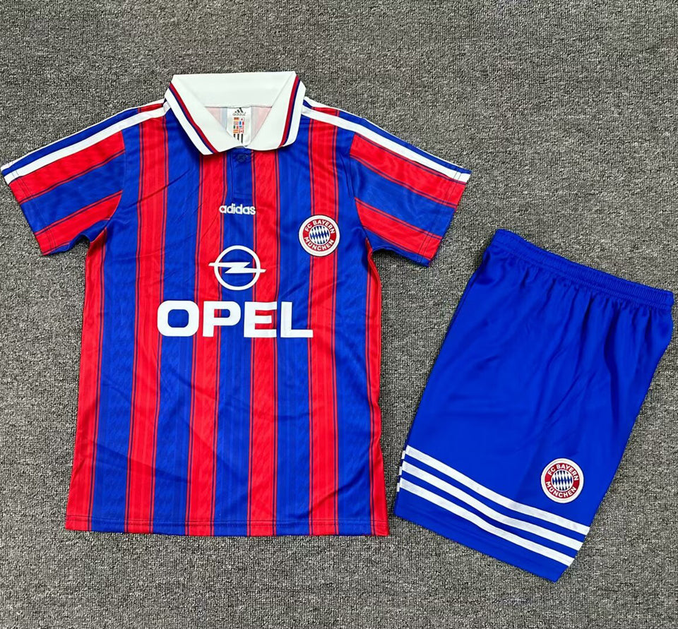 1995/97 Bayern Munich Home Short Sleeve Retro Kids Jersey