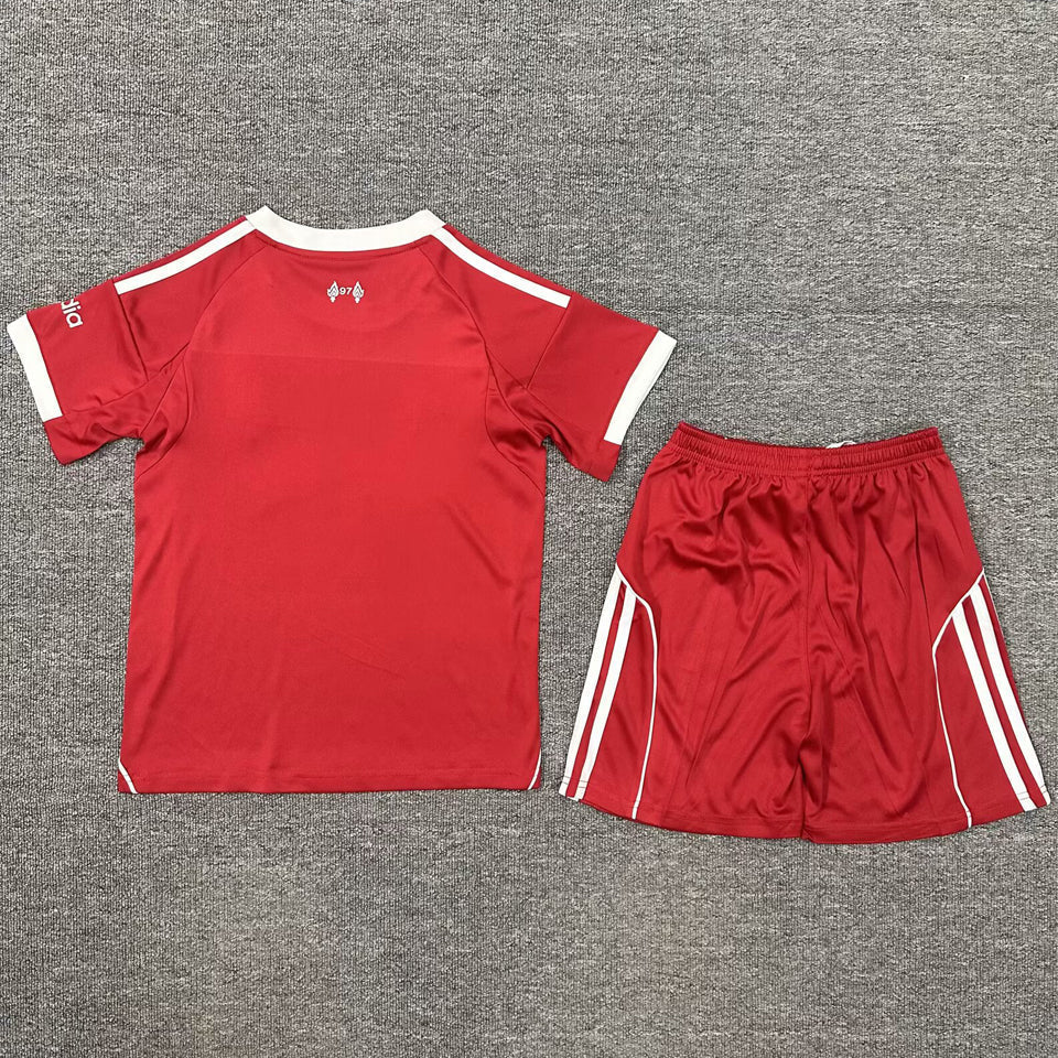 2025/26 Liverpool Home Short Sleeve Kids Jersey