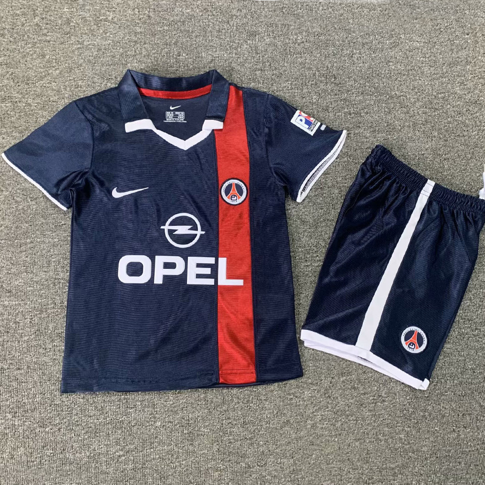 2001/02 PSG Home Short Sleeve Retro Kids Jersey