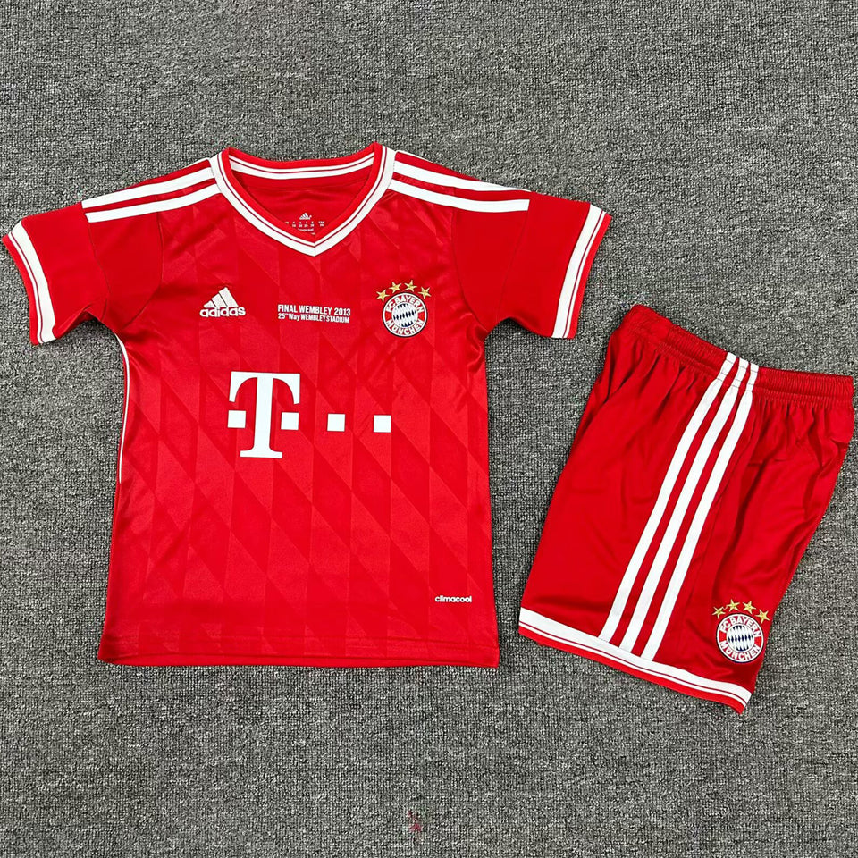 2013/14 Bayern Munich Home Short Sleeve Retro Kids Jersey