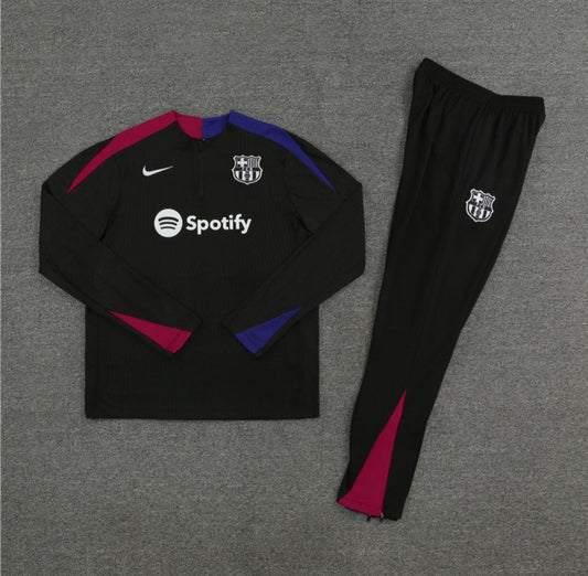 Barcelona Quarter Zip Black Training suit/tracksuit