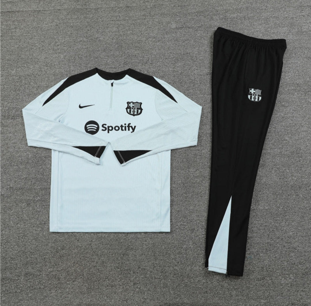 Barcelona Quarter Zip Black And White Training suit/tracksuit