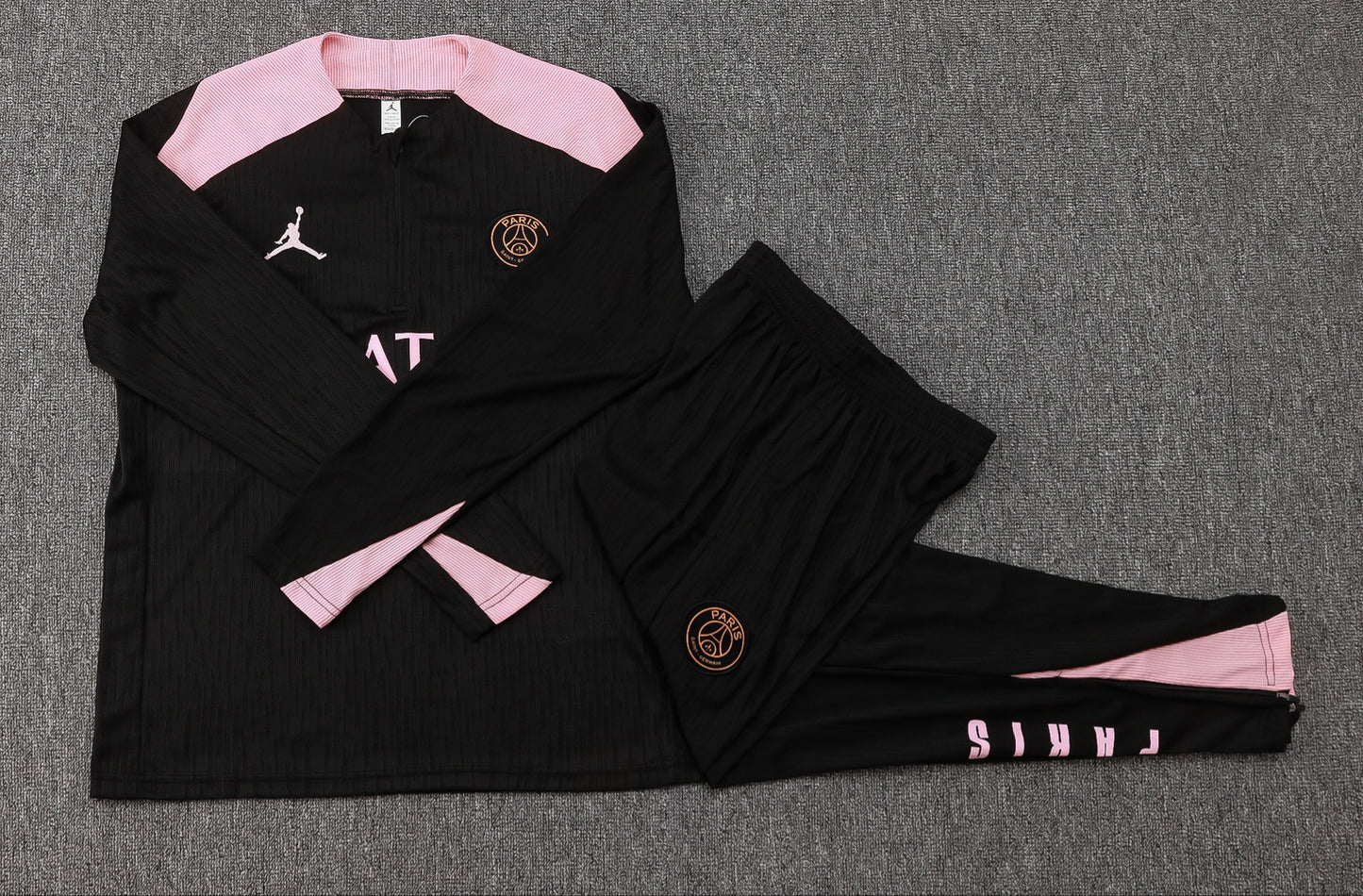 PSG Paris Saint Germain Black and Pink Tracksuit