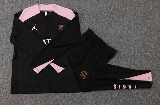 PSG Paris Saint Germain Black and Pink Tracksuit