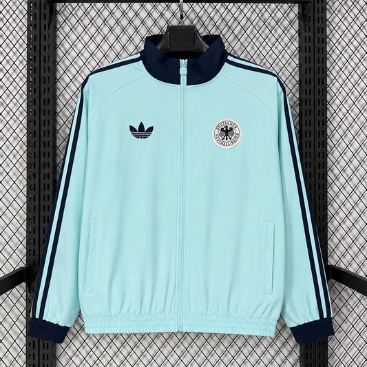 2026 Germany Trefoil Semi Flash Aqua Turquoise Windbreaker
