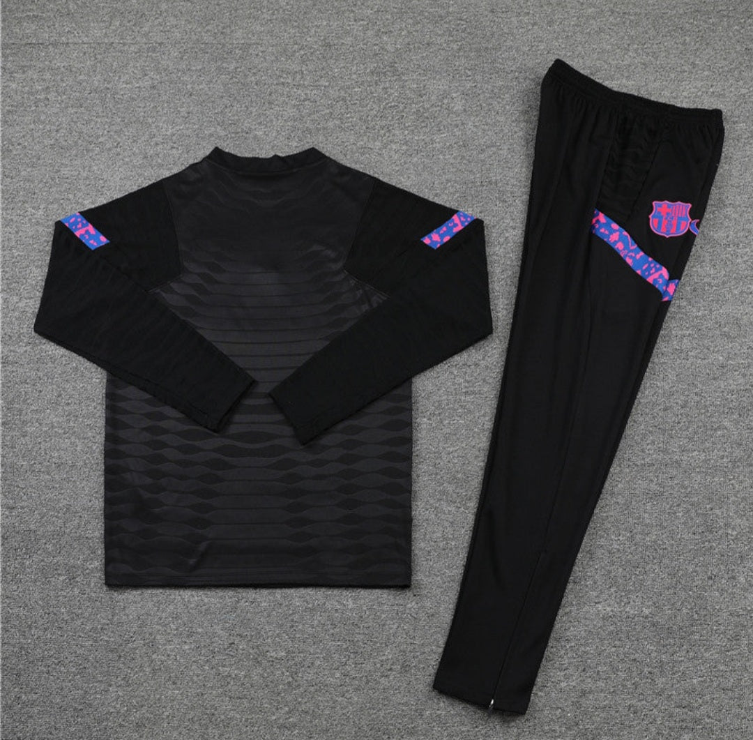 Barcelona Quarter Zip Black And Purple Beko Training suit/tracksuit