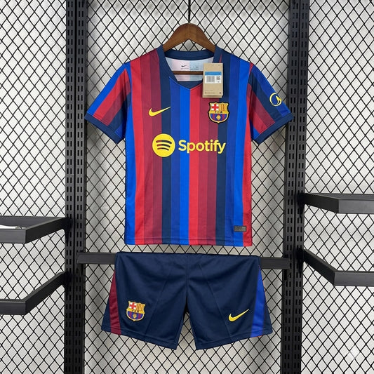 26/27 FC Barcelona Home Kit Kids (With Spotify Logo)