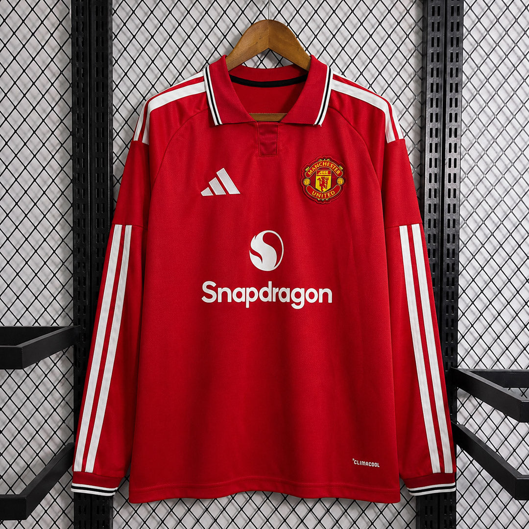 2026/2027 Manchester United Home Kit Long Sleeve