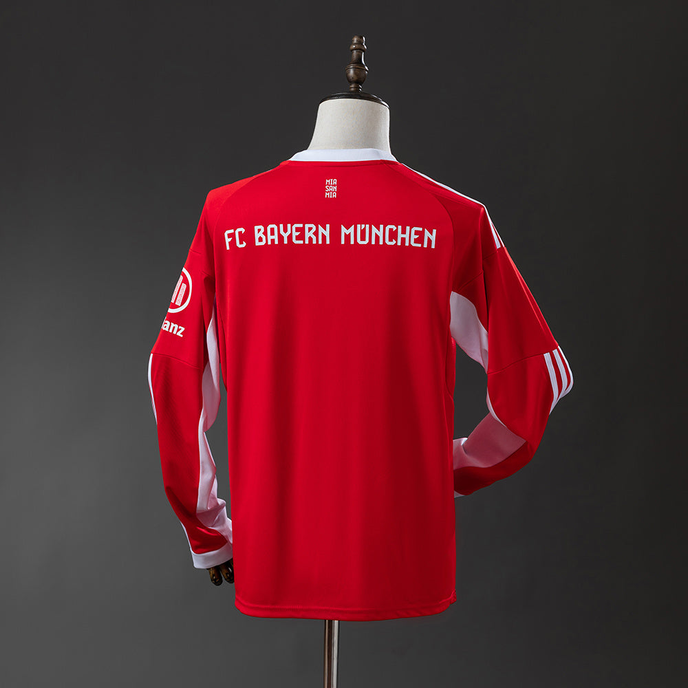 2025-26 FC Bayern Munich Home Kit Long Sleeve