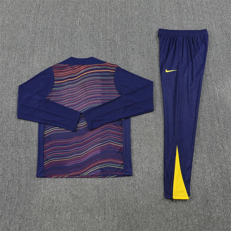 2025-26 Barcelona Quarter Zip Pre Match Strike Drill Tracksuit