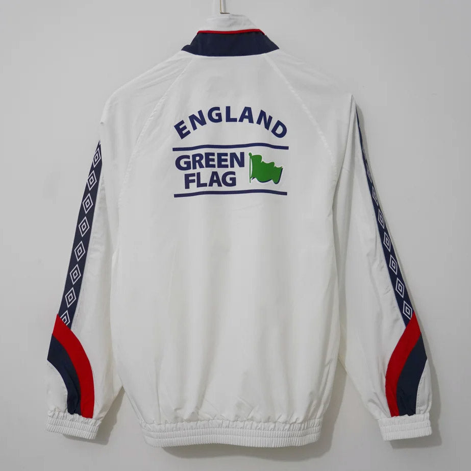 1998 England White Retro Windbreaker