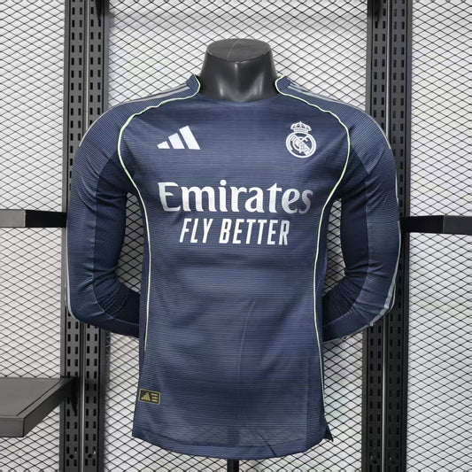 2025-26 Real Madrid CF Away Kit Long Sleeve
