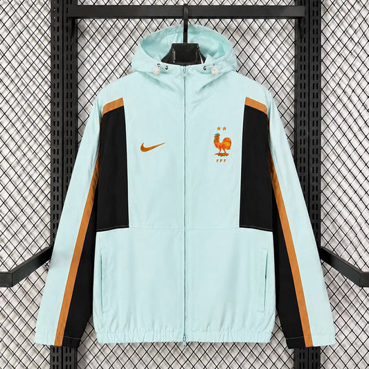 2026 France Energy Light Blue Woven Windbreaker