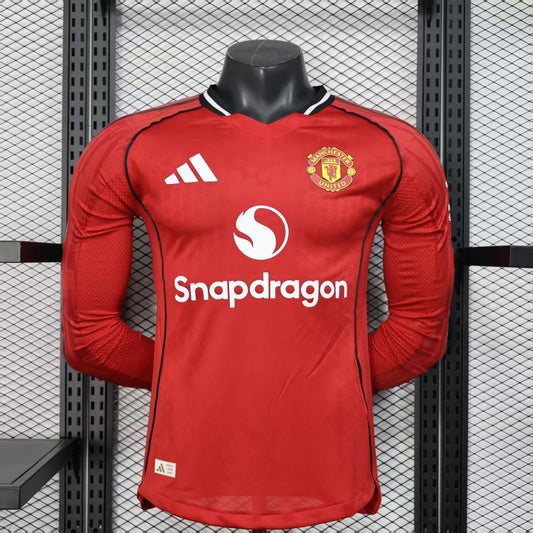 2025-26 Manchester United Home Kit Long Sleeve