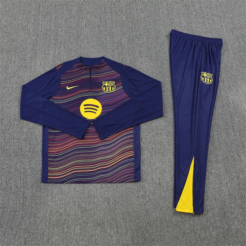 2025-26 Barcelona Quarter Zip Pre Match Strike Drill Tracksuit