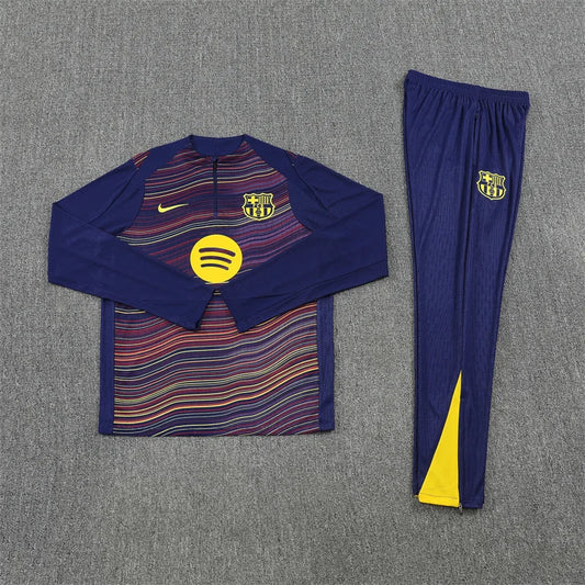 2025-26 Barcelona Quarter Zip Pre Match Strike Drill Tracksuit