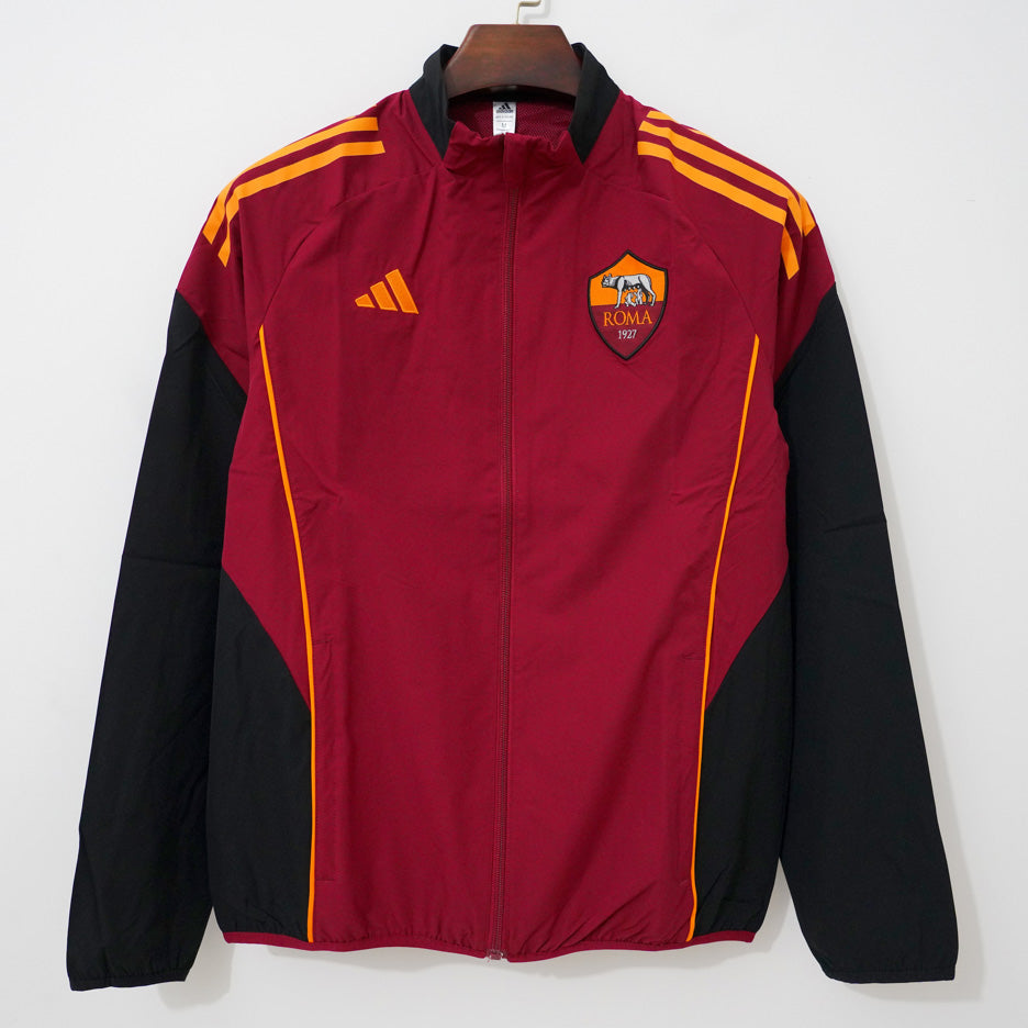 25/26 Roma Red Black Windbreaker