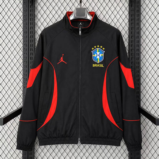 2026 Brazil Black Red Anthem Windbreaker