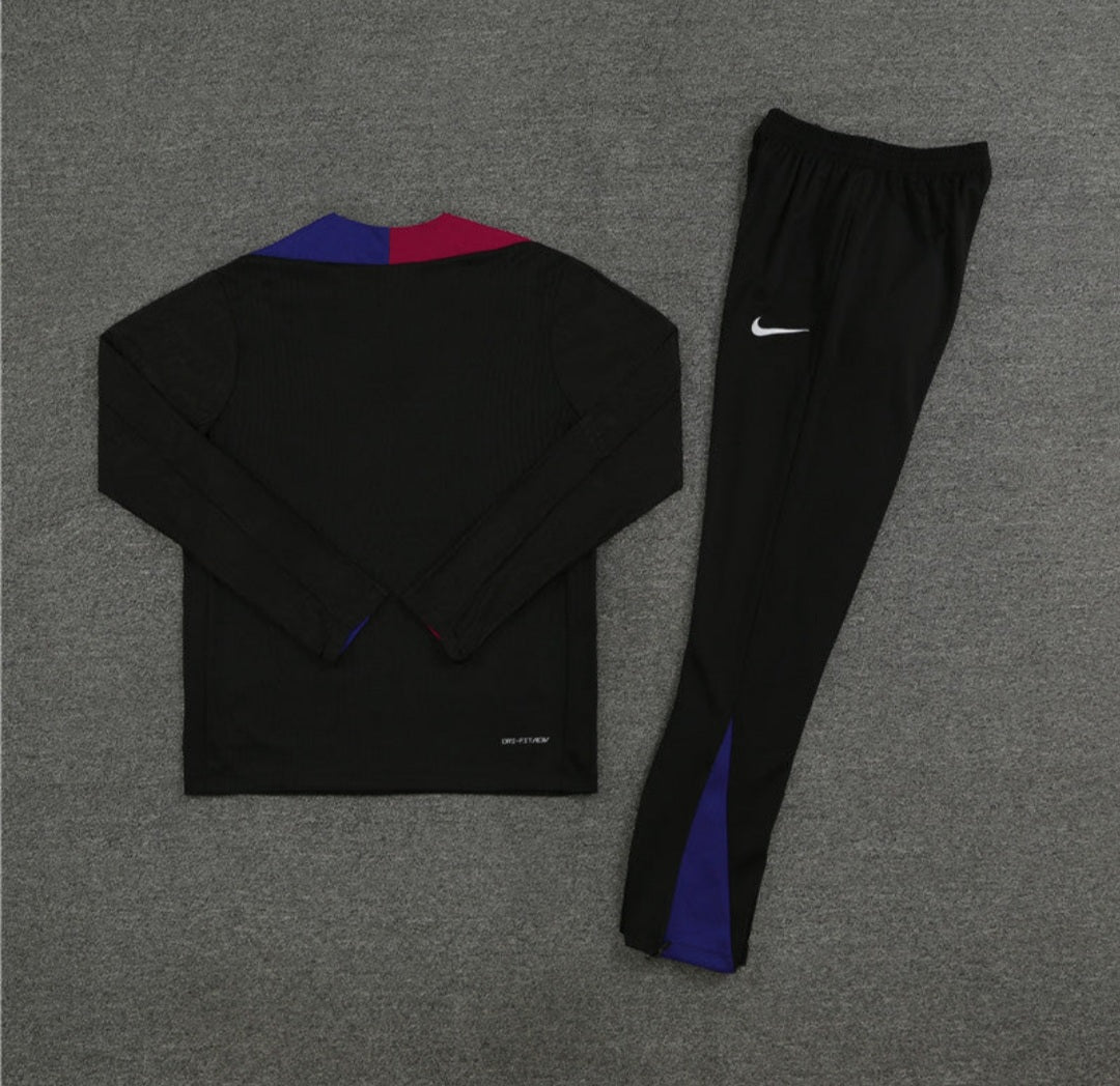Barcelona Quarter Zip Black Training suit/tracksuit